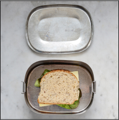 a metal lunchbox