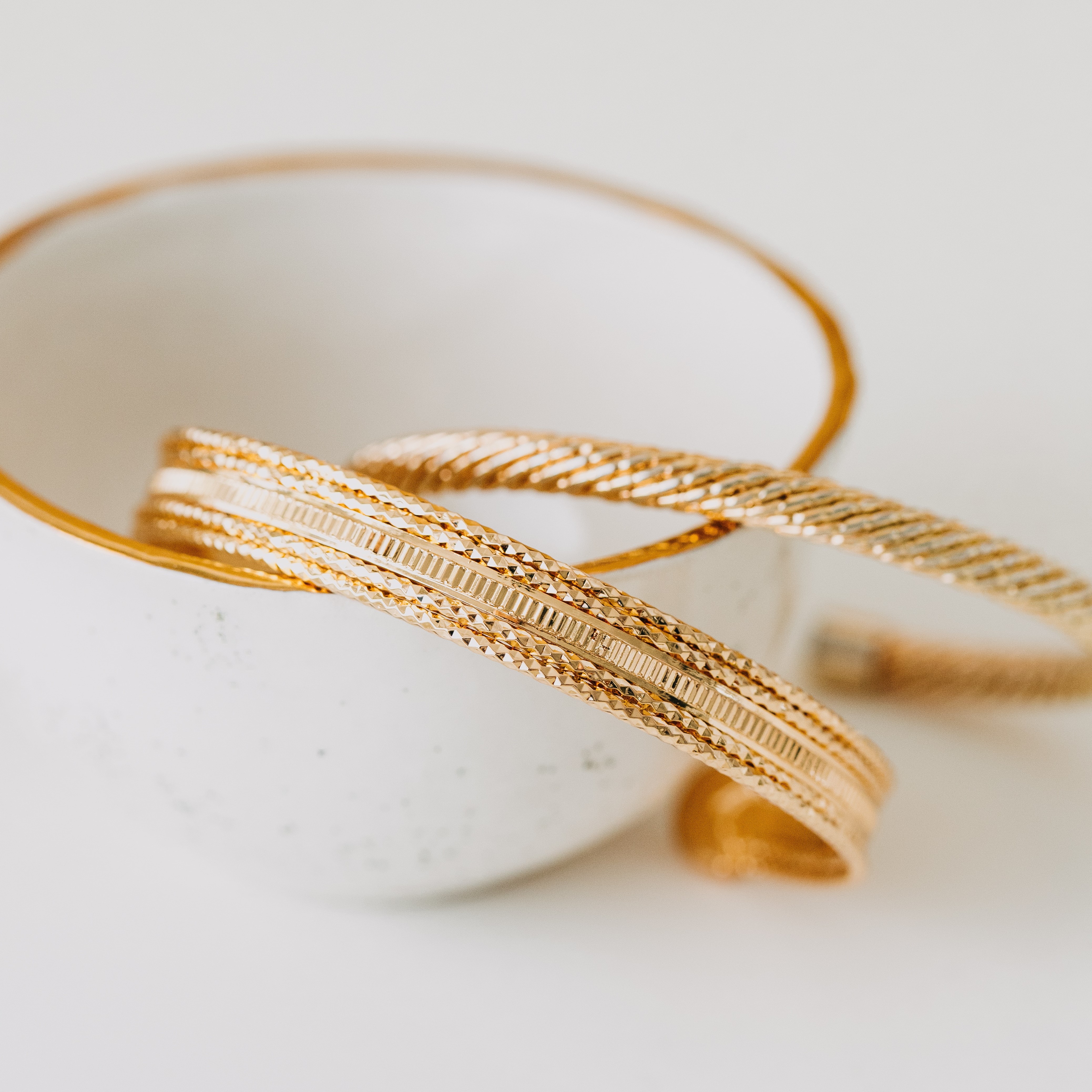 2 gold boho bracelets