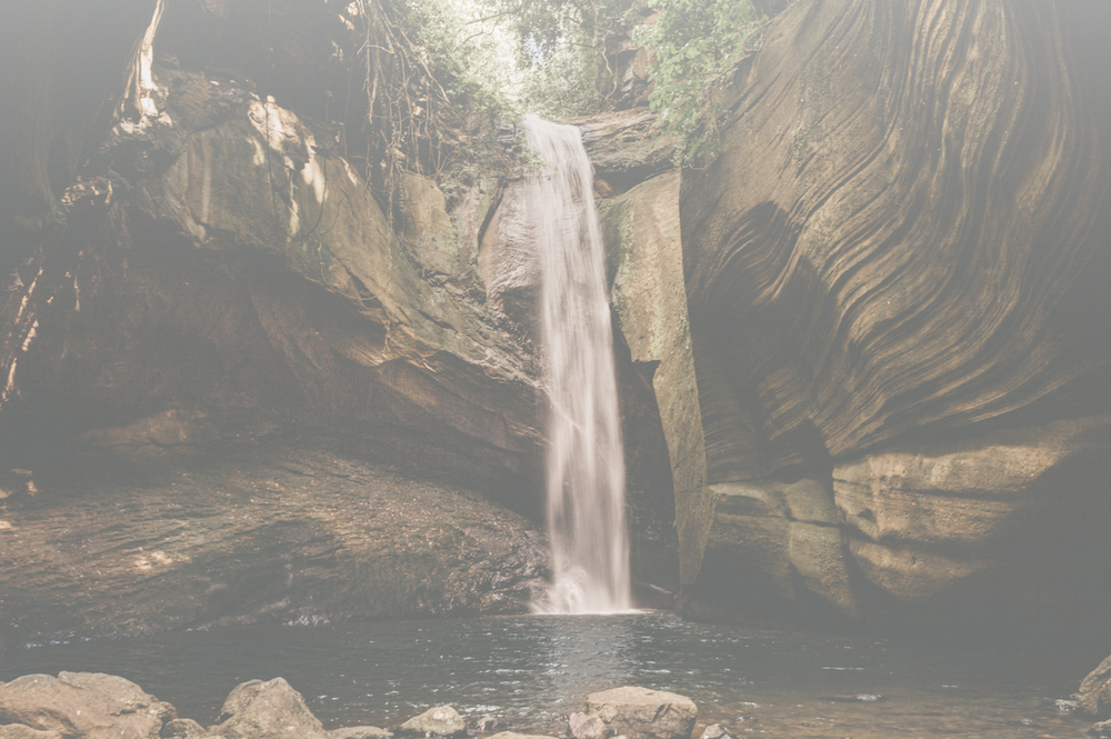 Image of waterfall in the background