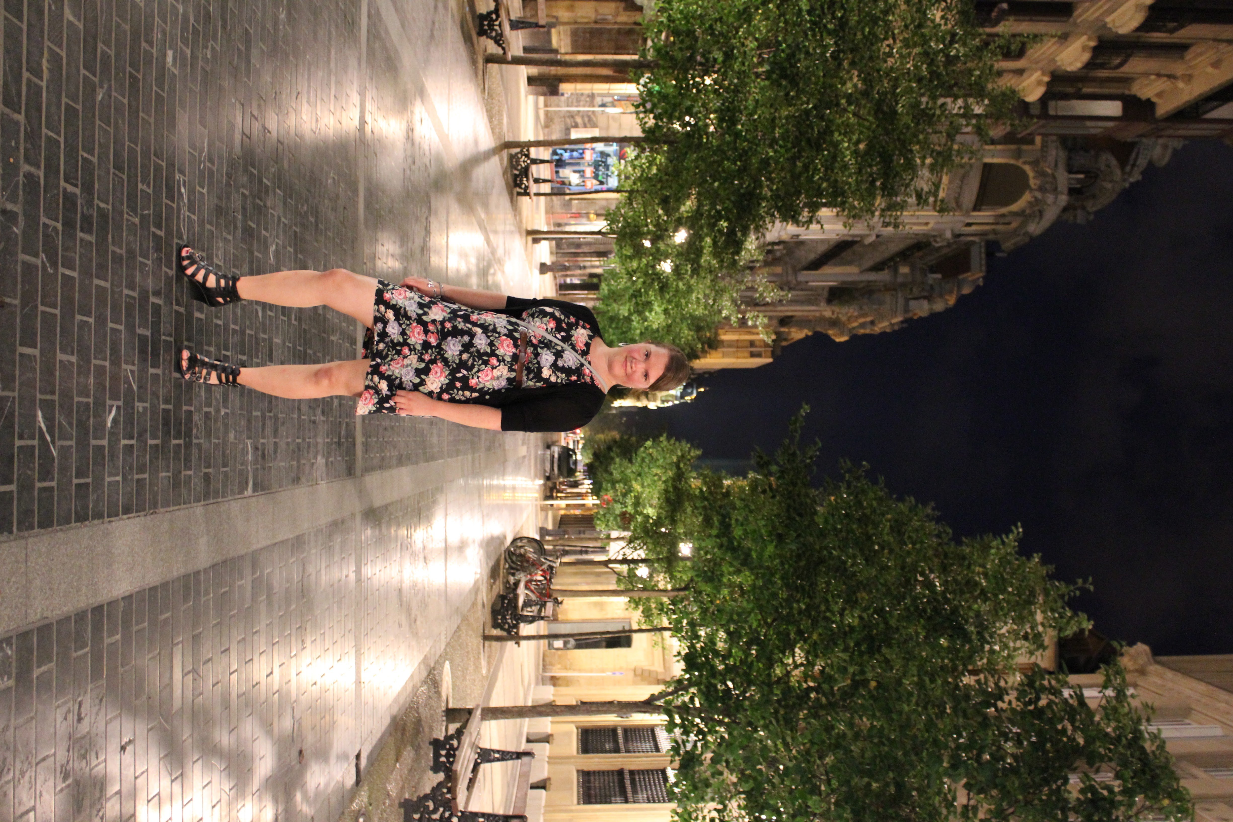 Picture of me on an evening street in San Sebastian