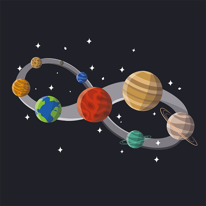 illustration of planets