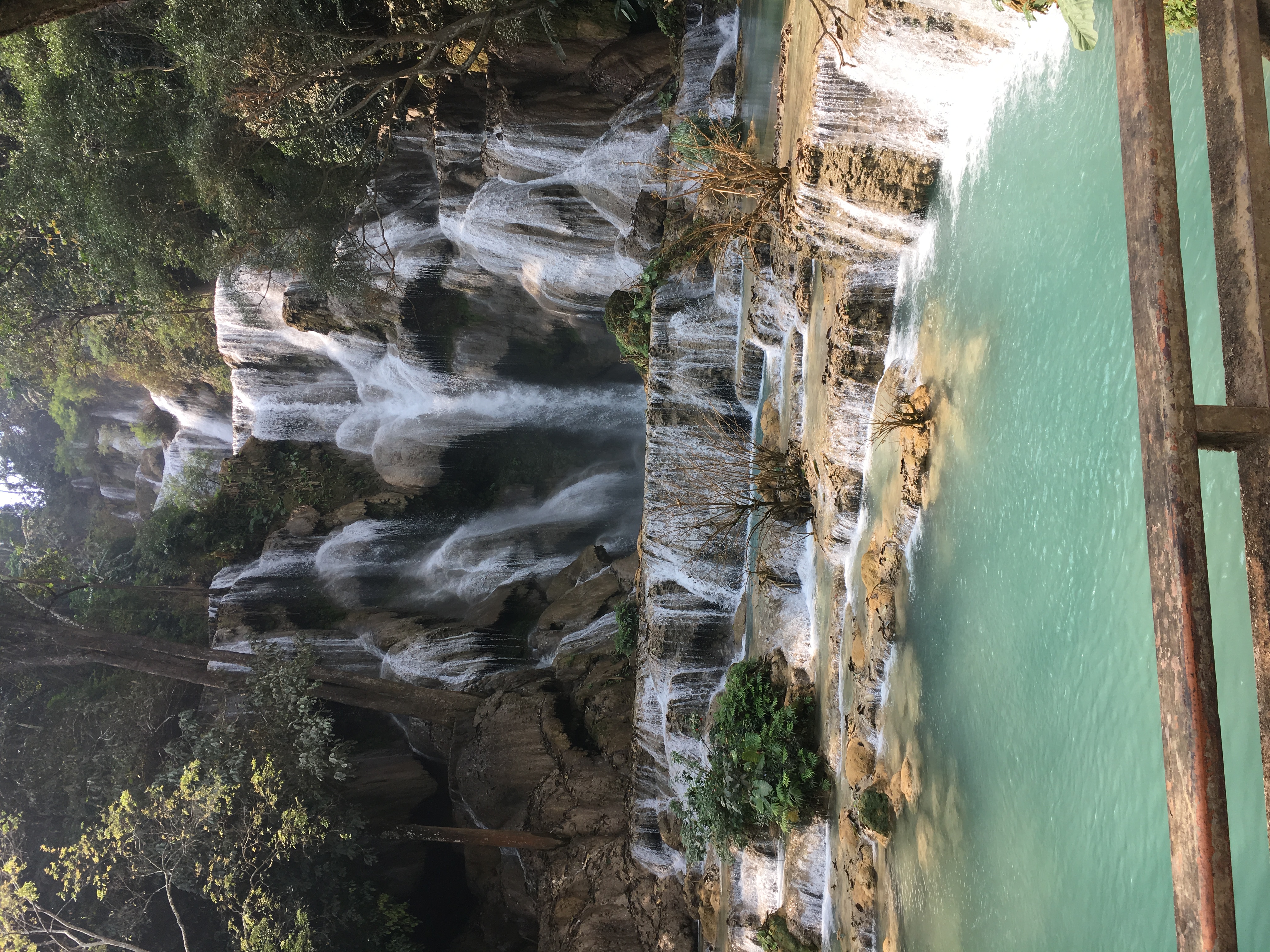 waterfalls outside Luang Prabang